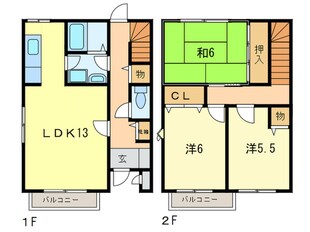 ヴィラドゥバンブ－Ａ・Ｂ棟の物件間取画像